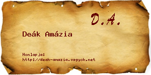 Deák Amázia névjegykártya